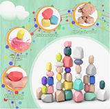 Wooden Balancing Stacking Rocks