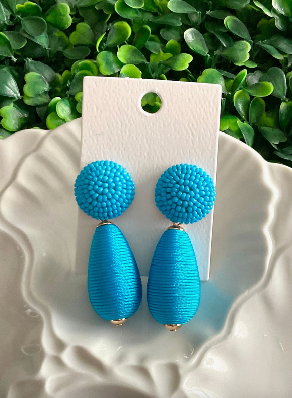 Dew Drop Earrings-Blue