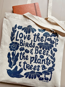 Love Birds & Bees Tote Bag