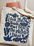 Love Birds & Bees Tote Bag