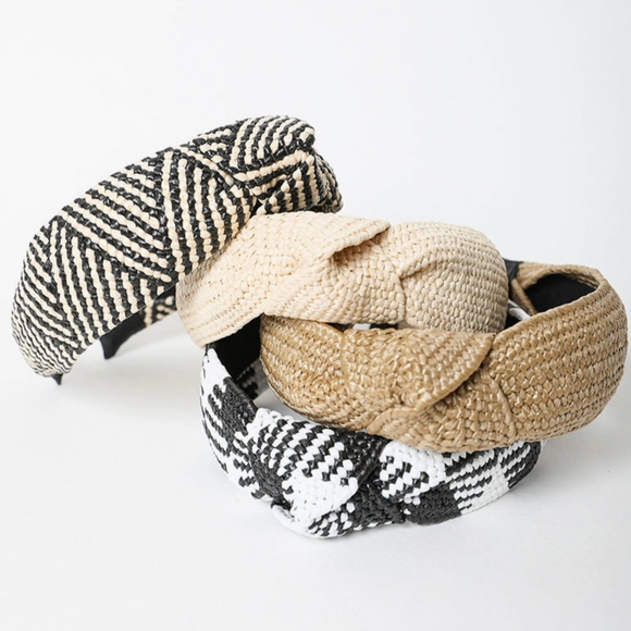 Bohemian Straw Rattan Knotted Headband