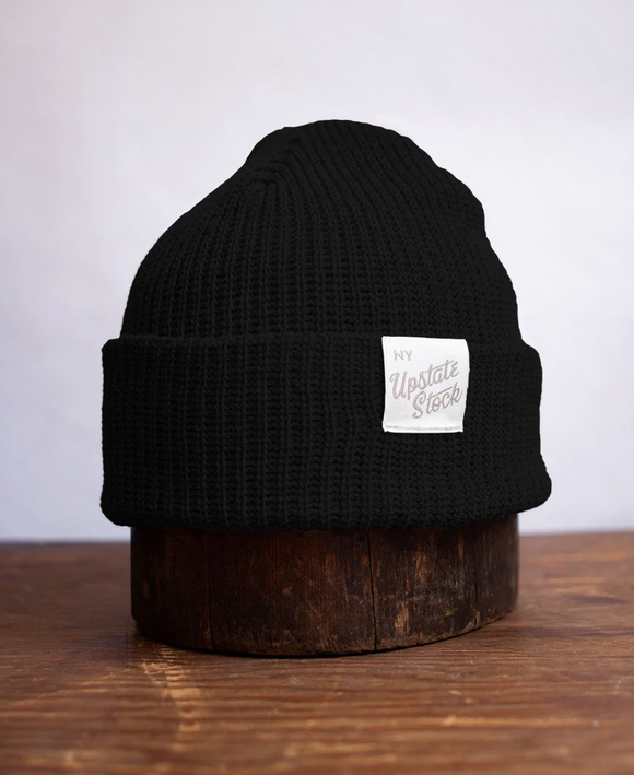 Upstate Stock - Black Recycled Cotton Watchcap