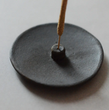 Raw Black Clay Incense Holder